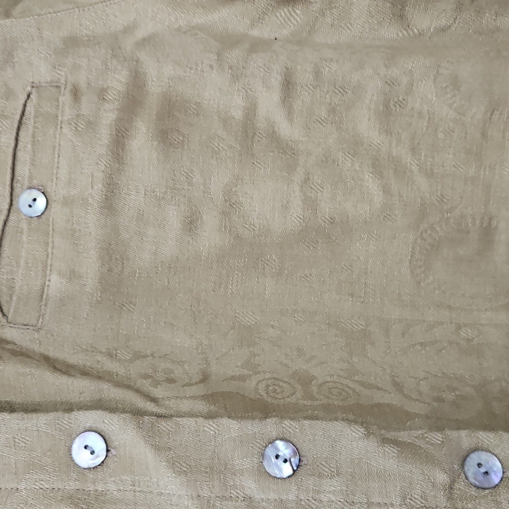 Chicos Design Camel Damask Pattern Linen/Cottin B… - image 4